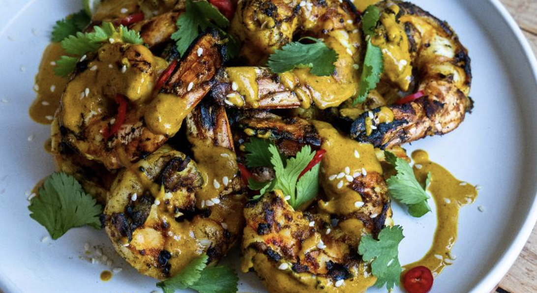 Sambal Coconut Lime Grilled Prawns